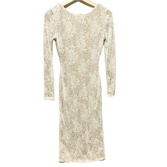 Dress the Population Susanna Dress Long Sleeve Stretch Sequin Midi Dress - Picture 6 of 10